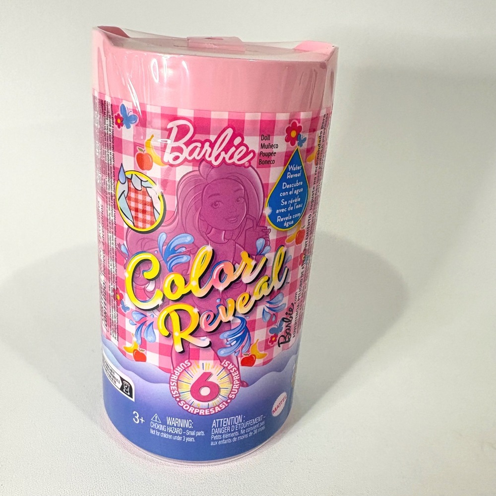 Mattel Barbie Color Reveal Doll Picnic Series 6 Surprises Gingham HJX49 New